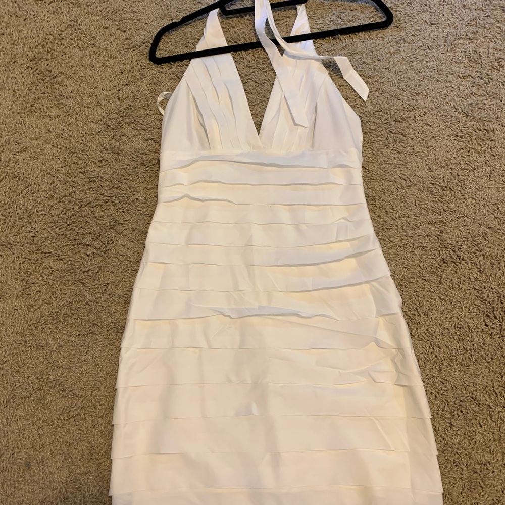 BCBG summer fitted halter dress